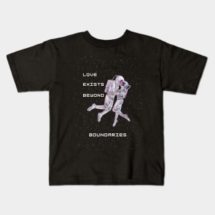 Space Lovers Art | Astronauts: Starry Sci-Fi Love Beyond Bounds Design Kids T-Shirt